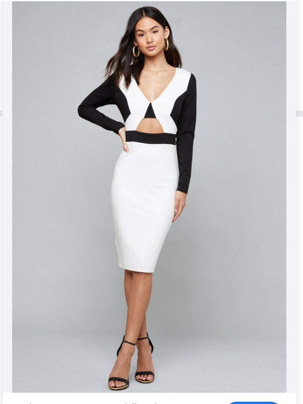 BEBÉ Y2K  XS NWT White Split-Hem Top